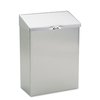 Hospeco Rectangular Prism Trash Can, Stainless Steel, Top Door, Stainless Steel ND-1E